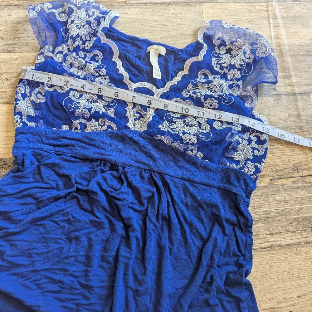 Soma royal blue sleep tank pajama top size M GUC - Picture 2 of 6